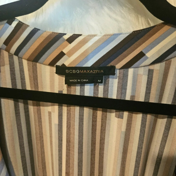 BCBG Max Azria Rare Blues Striped Wrap Mini Tunic/Dress (NWOT) - Picture 7 of 9